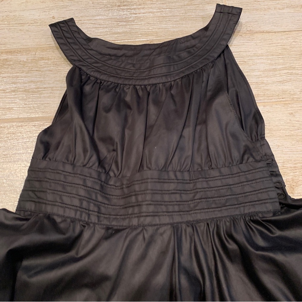 French Connection Solid Black Sleeveless Fit &Fla… - image 3